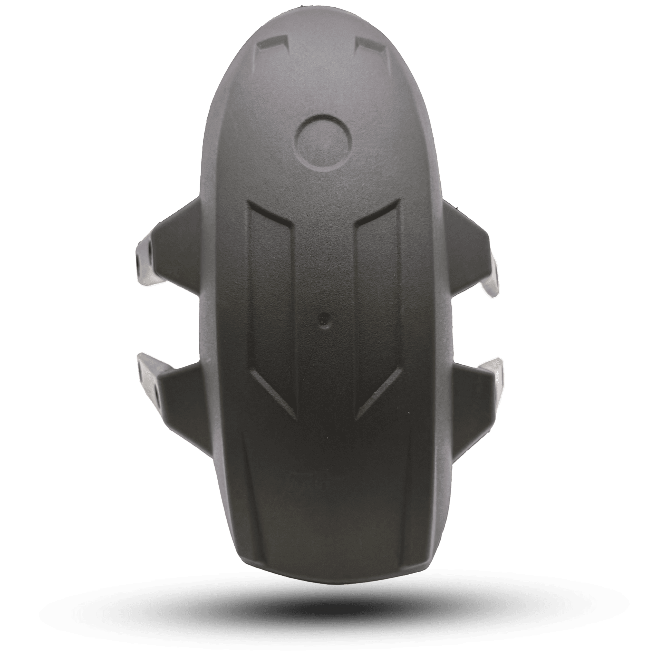 Black mudguard s1 with geometric design and mounting points, providing protection and style for your vehicle