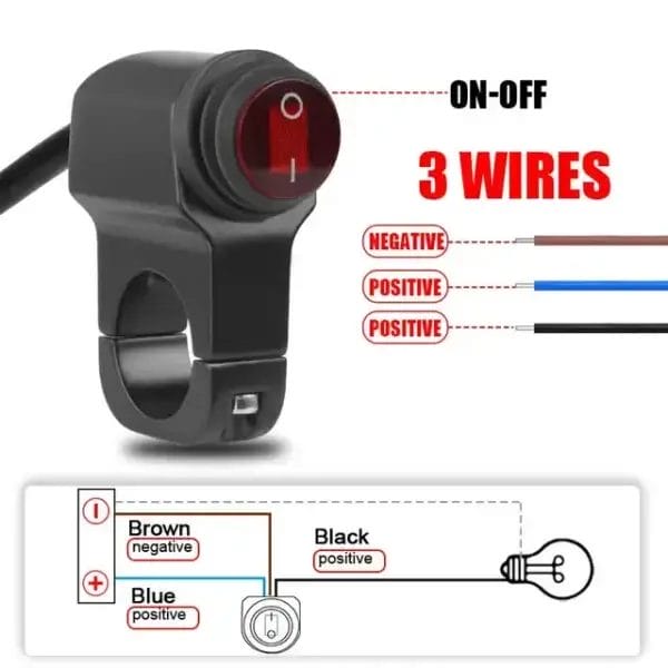 SWITCHES on off metal one way led lights 3 wires
