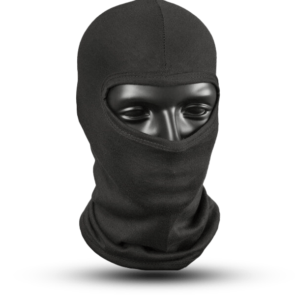 Black balaclava face mask, a full face bike mask, ideal as biker headwear pakistan or under a helmet for windproof biker gear. Perfect motorcycle balaclava pakistan for winter bike mask riding.