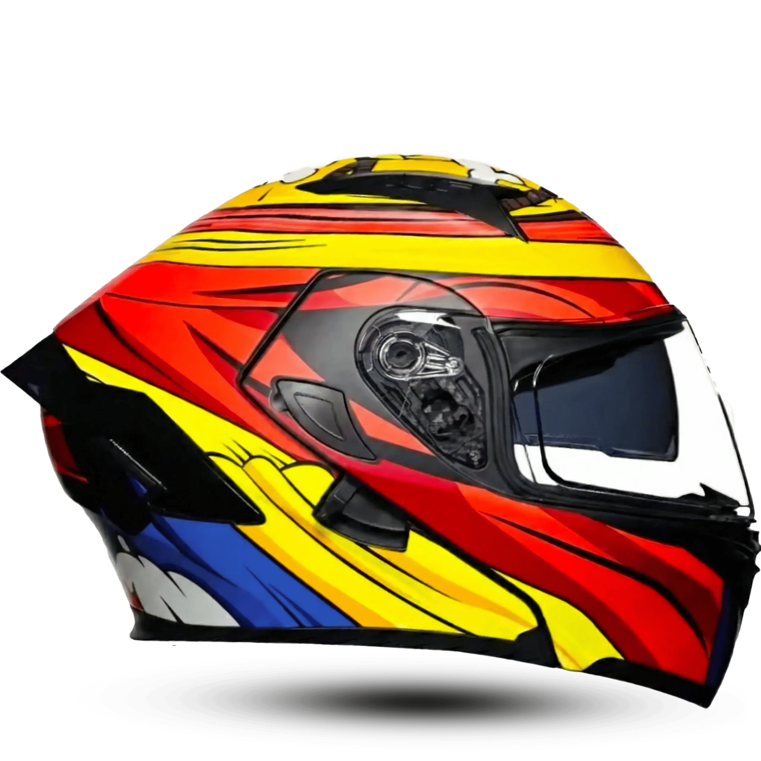 Orz Modular Flip-Up Motorcycle Helmet - Cartoon Graphic - Dual Visor Ready