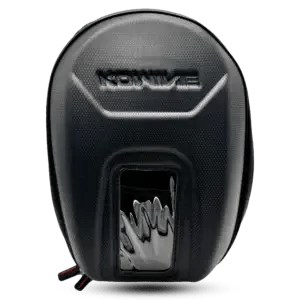 Komine Hard Shell Motorcycle Tank Bag with Phone Holder – Magnetic & Expandable (Black)