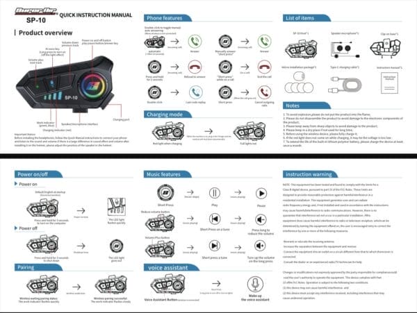 Bluetooth Device SP-10 headphone