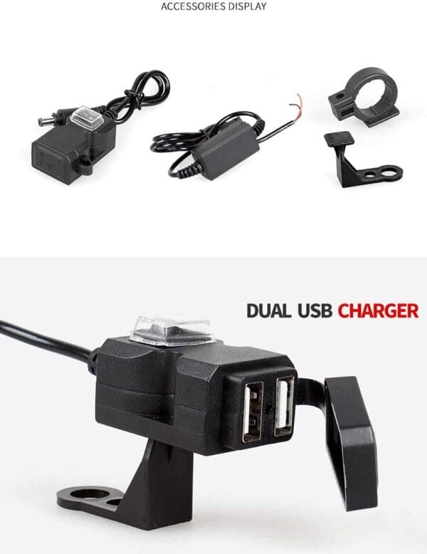 Dual USB Motorcycle Charger 2 ports