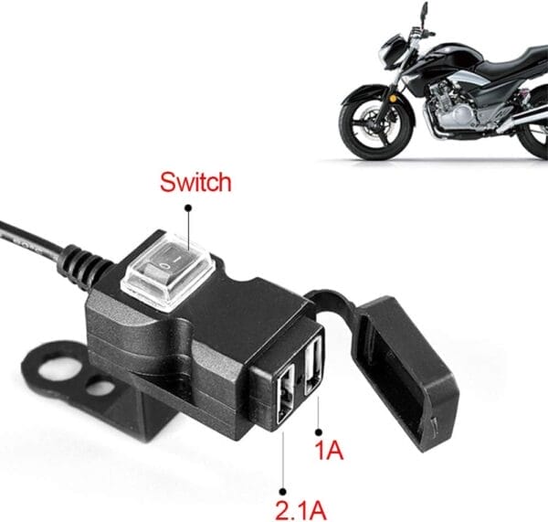 Dual USB Motorcycle Charger