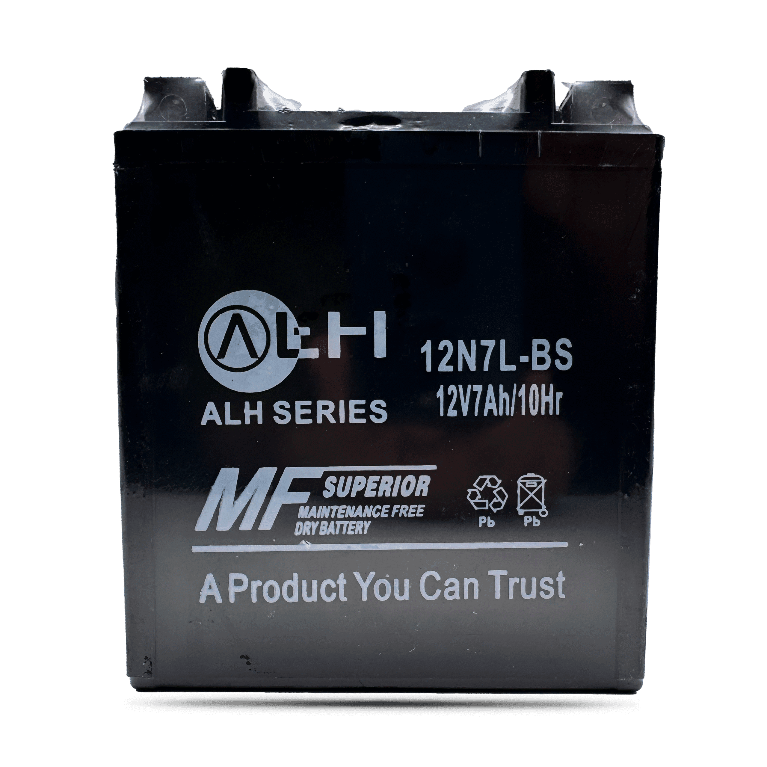Black ALH Series 12N7L-BS 12v-7ah battery dry type, a maintenance-free power solution you can trust