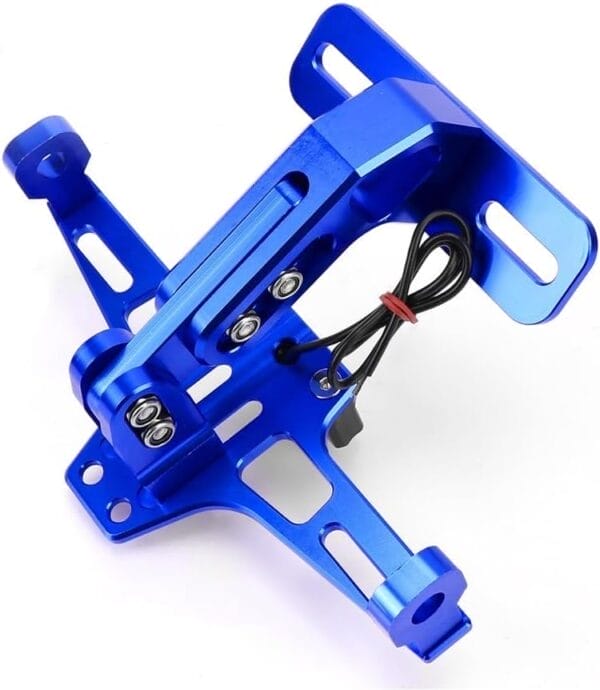 djustable Motorcycle Number Plate Holder Blue