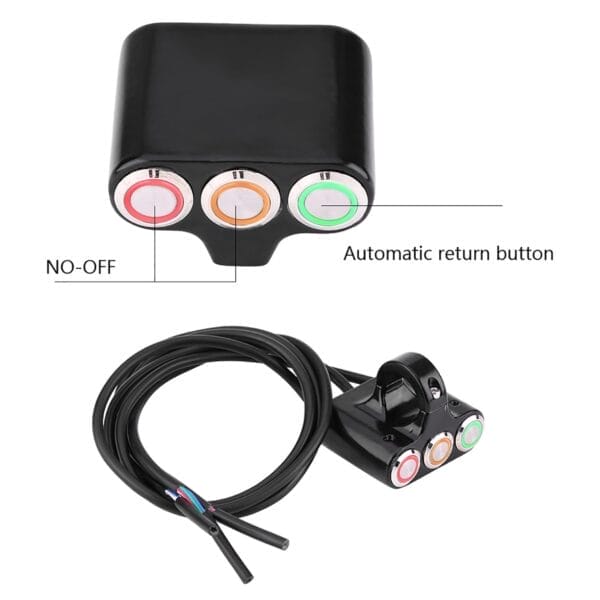 LED-Illuminated Triple Button Switch