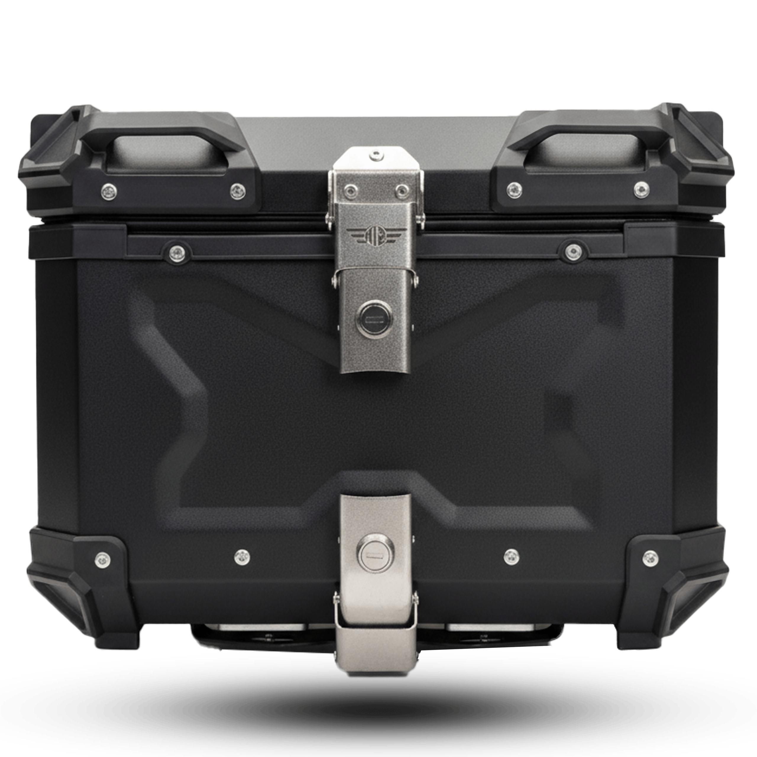 Black Metal Motorcycle Top Box | Durable & Secure Storage