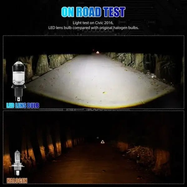 Super Bright H4 LED Bulb | White Headlight Beam | FancyBikes.pk