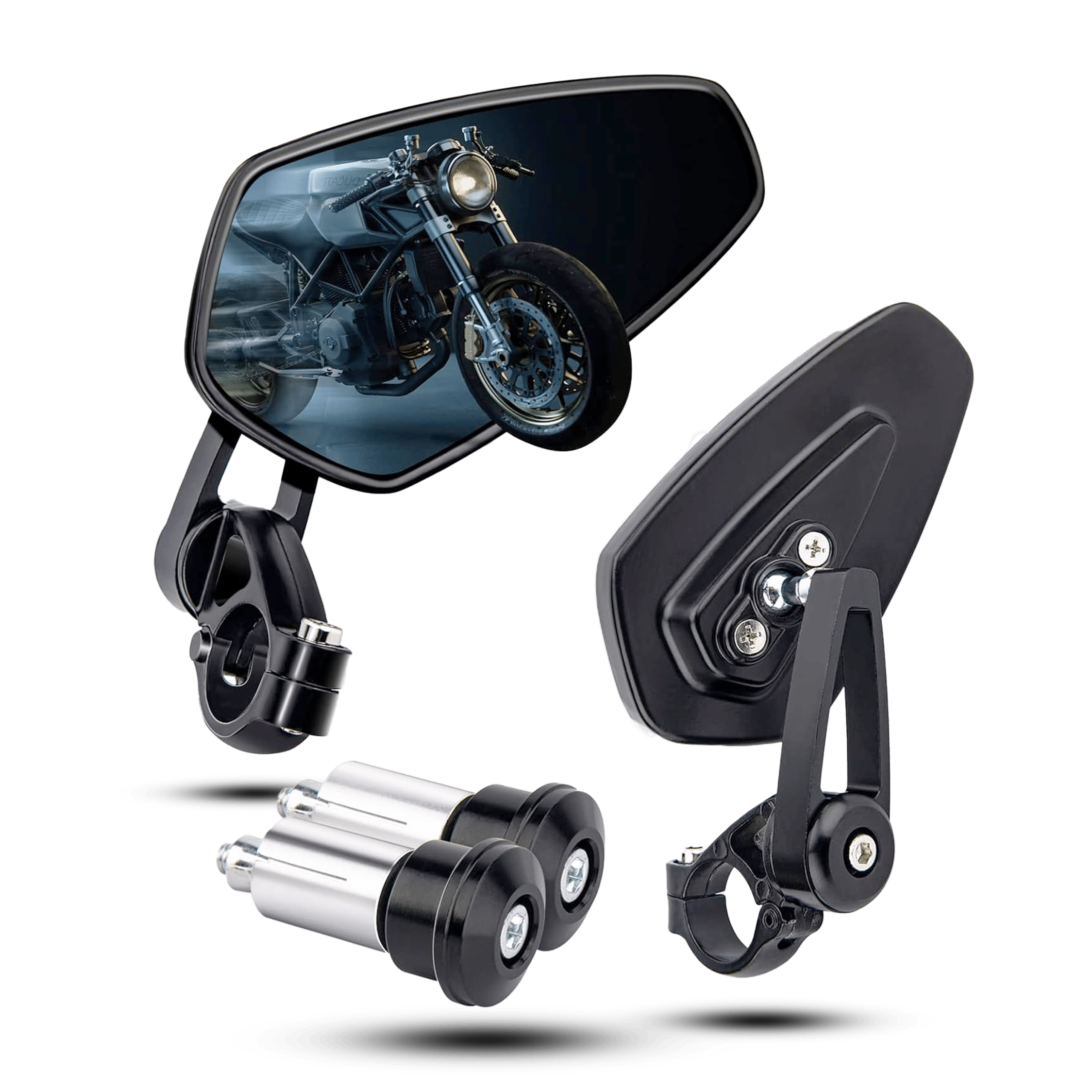 Round Motorcycle Bar End Mirrors