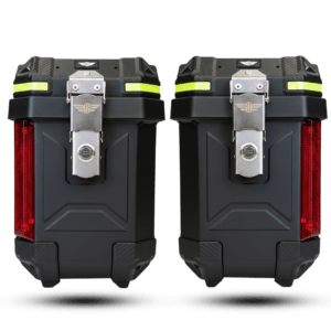 KEMITOUR LED Motorcycle Side Boxes - ABS Plastic Panniers