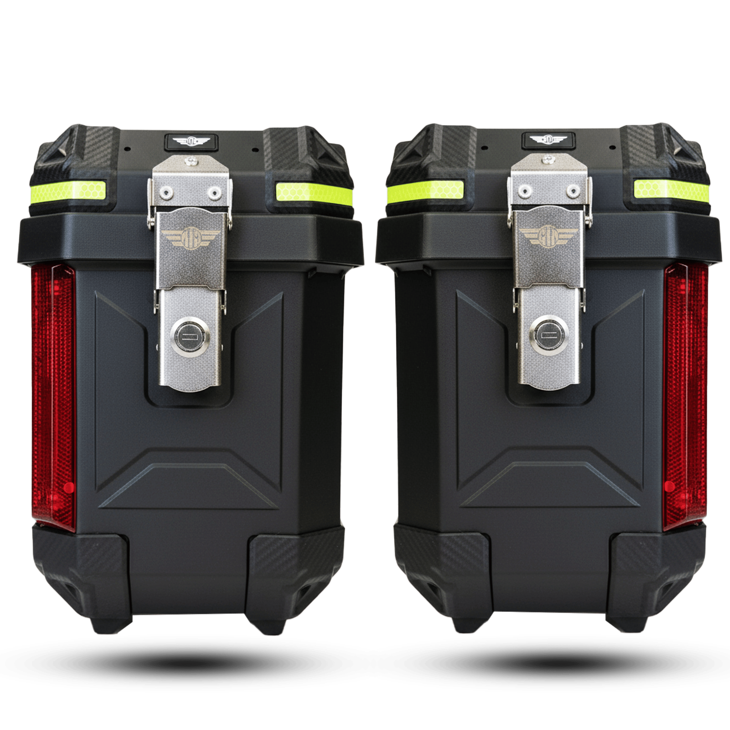 KEMITOUR LED Motorcycle Side Boxes - ABS Plastic Panniers