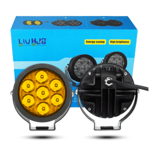 High-Impact/eCommerce): HJG 140W Dual-Color 4.5" Round LED Fog/Auxiliary Lights (White & Yellow)