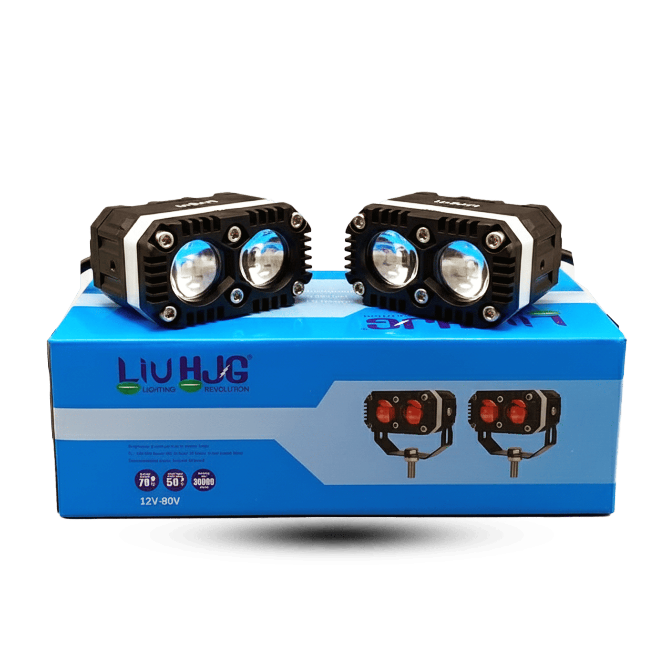 LIU HJG V5 Dual-Lens LED Driving Fog Light Pair