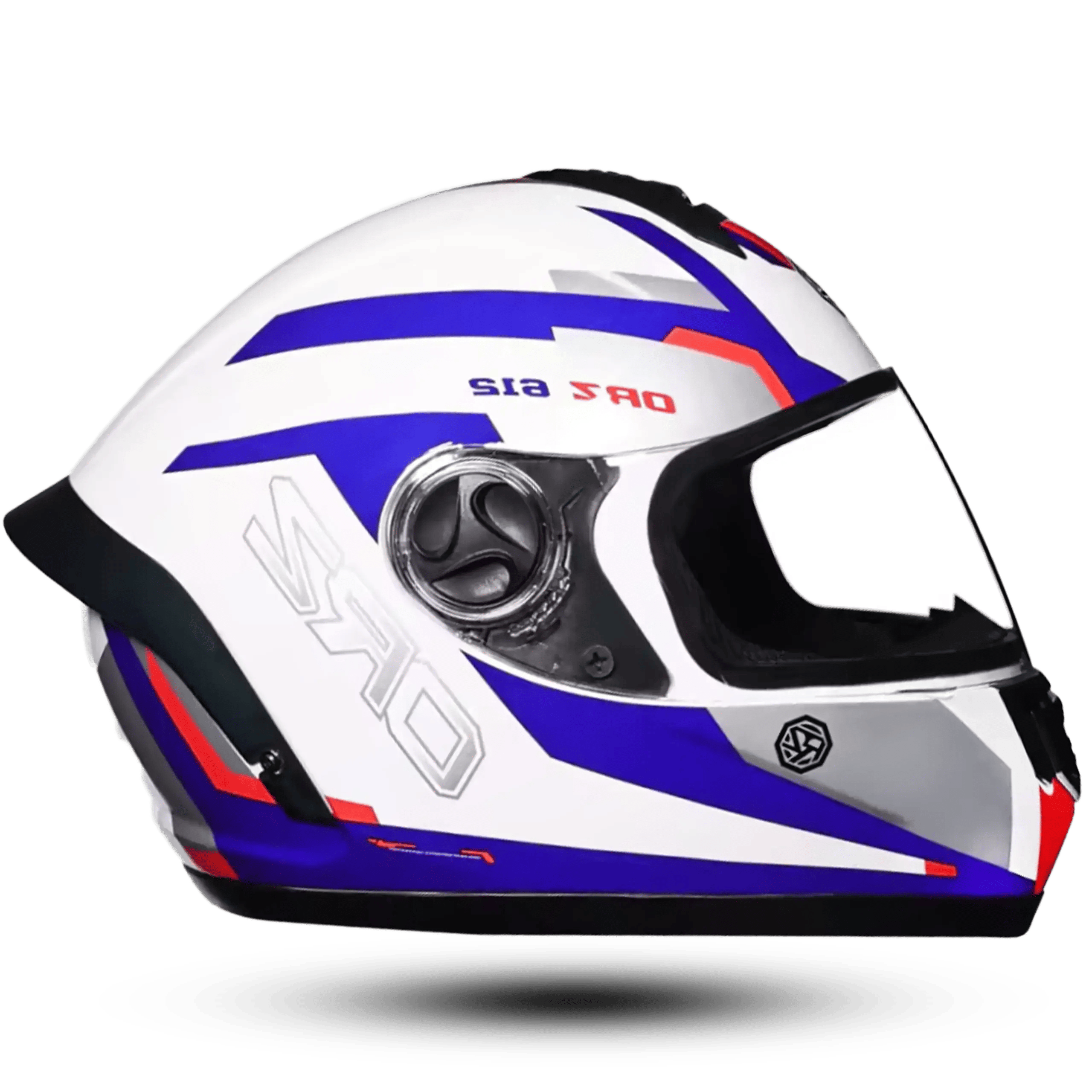 ORZ 612 Full Face Helmet – Premium White & Blue Graphic