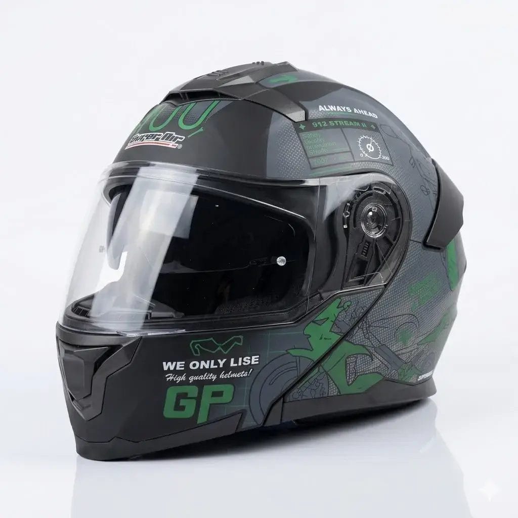 Helmet SuperAir 912 Modular Green GP Racing - Image 2