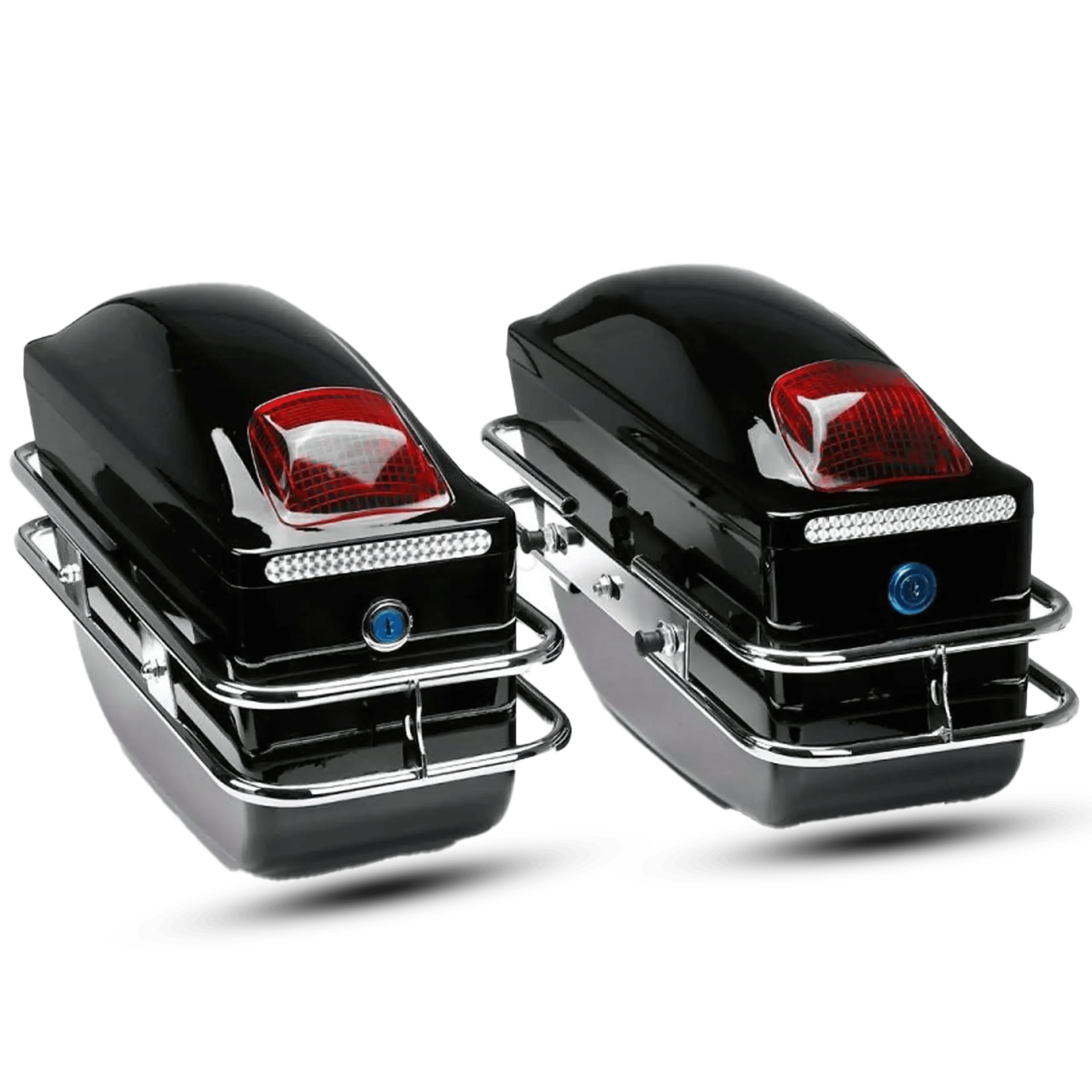 Universal Motorcycle Hard Side Boxes with LED Lights