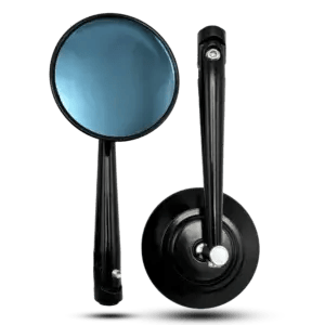 2Pcs Universal Retro Round Motorcycle Side Mirrors | CNC Billet Aluminum