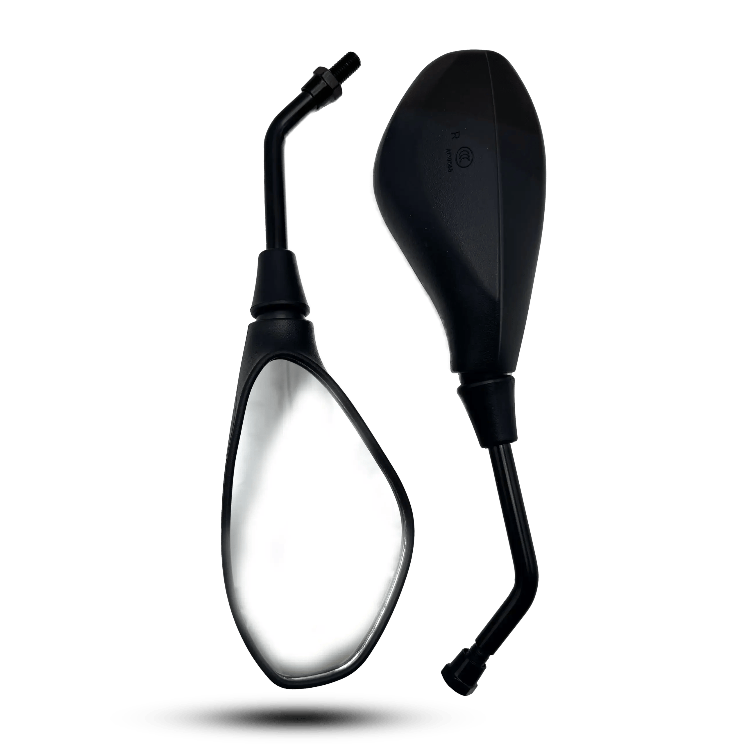 BMW GS Style Universal Motorcycle Mirrors (10mm) – Black Pair