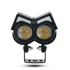 Grid display showing six lighting modes: yellow low beam, white high beam, white/yellow combo, and blue, red, and green DRL effects.