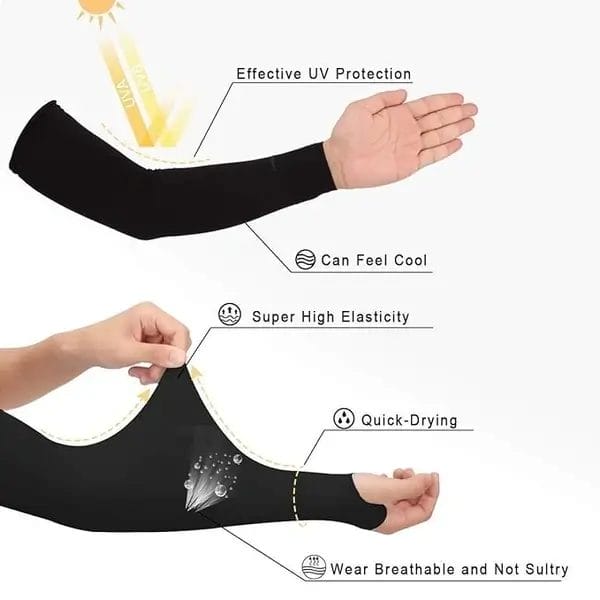 LetsSlim Cooling UV Protection Arm Sleeves - Image 3