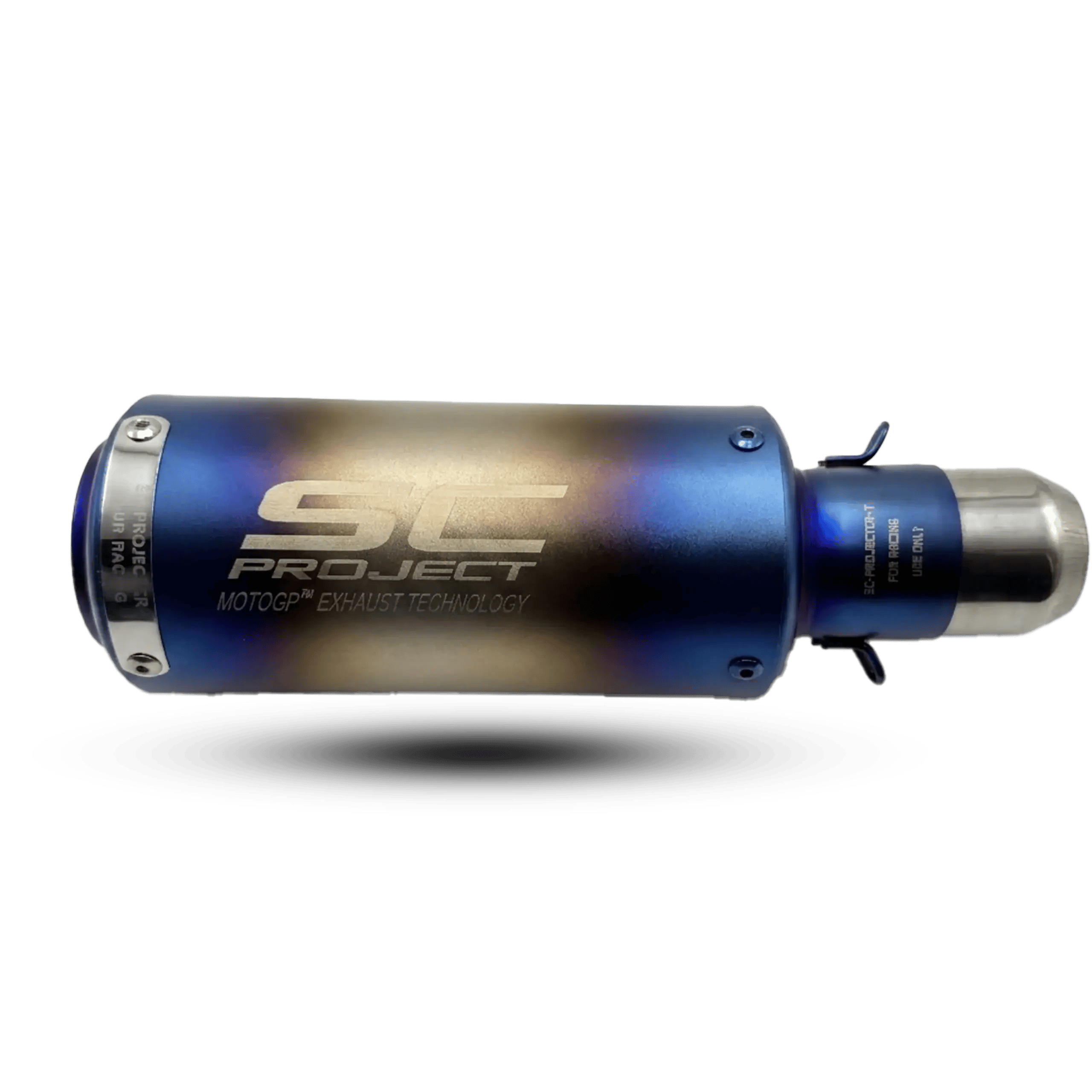 SC Project CR-T Master Grade slip-on motorcycle exhaust in matte black finish with laser-etched logo.