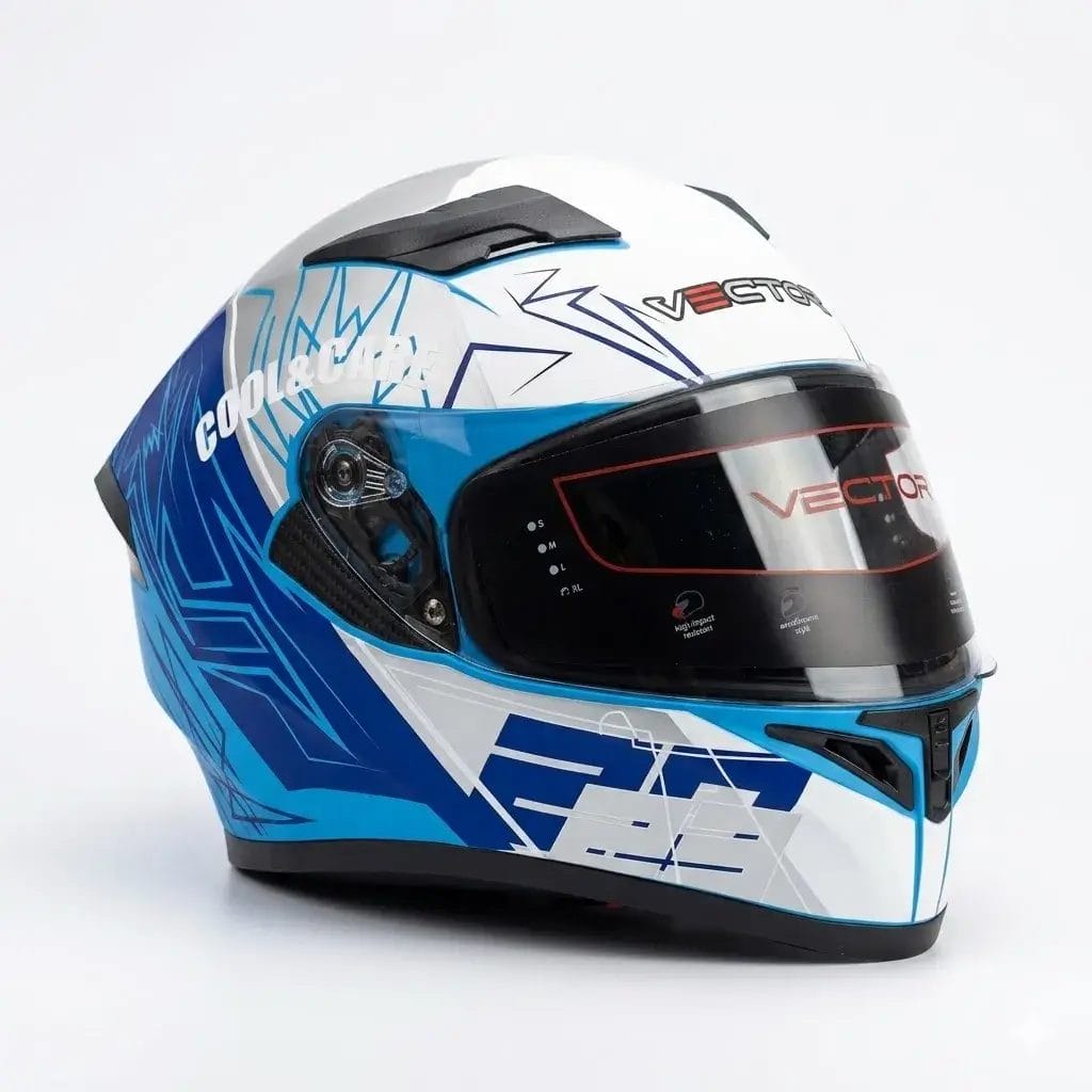 Helmet Vector 253 Full Face Hyper-Blue - Image 2